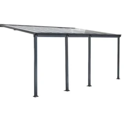 Terrassendach/Veranda, aus Aluminium ca. 618 x 303 x 258 cm - Anthrazit