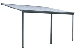 Terrassendach/Veranda, aus Aluminium ca. 434 x 303 x 258 cm - Anthrazit