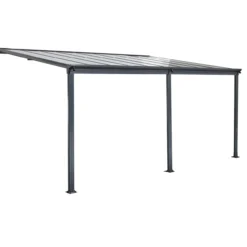 Terrassendach/Veranda, aus Aluminium ca. 557 x 303 x 258 cm - Anthrazit