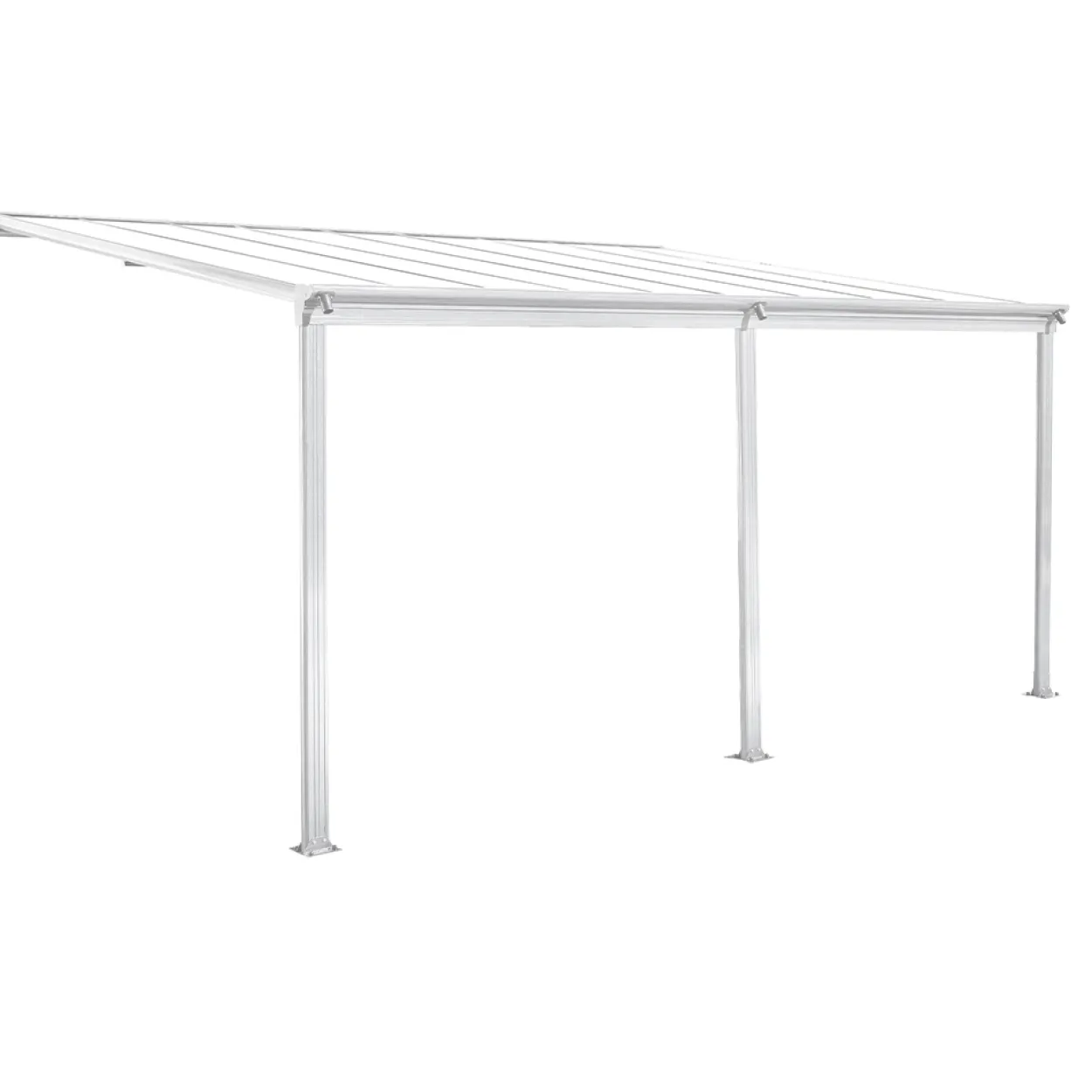 Terrassendach/Veranda, ca. 557 x 303 x 258 cm - Weiß