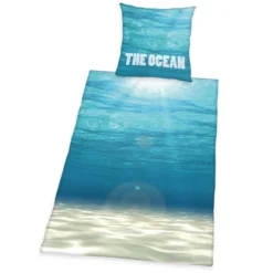 The Ocean Bettwäsche Größe 80x80 + 135x200 cm