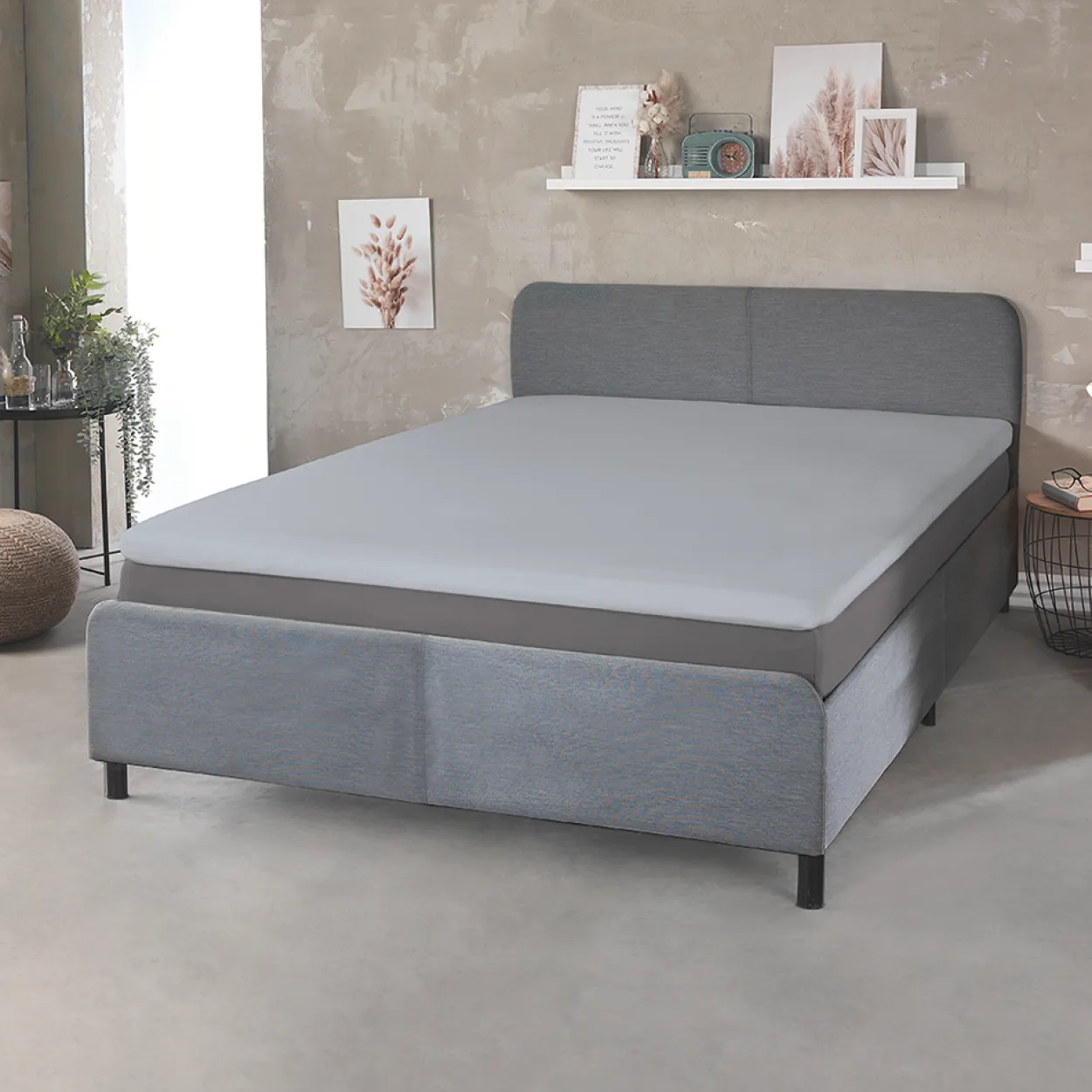 Thermo-Interlock-Jersey Spannbetttuch für Topper