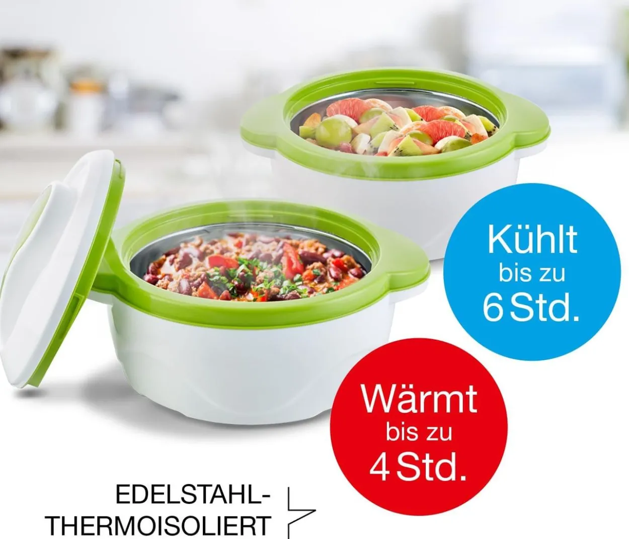 Thermoschüssel 3er Set Premium grün