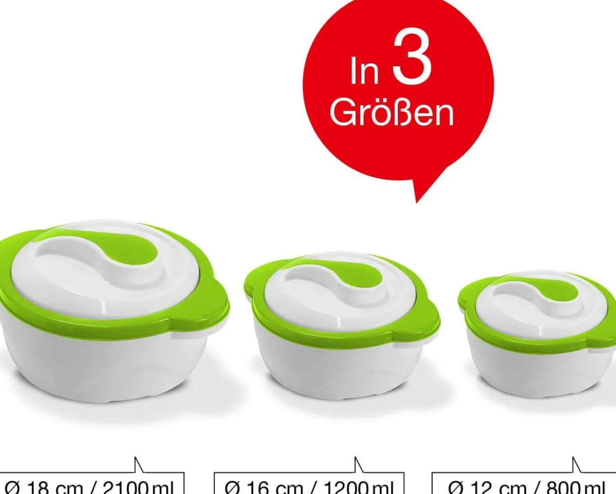 Thermoschüssel 3er Set Premium grün