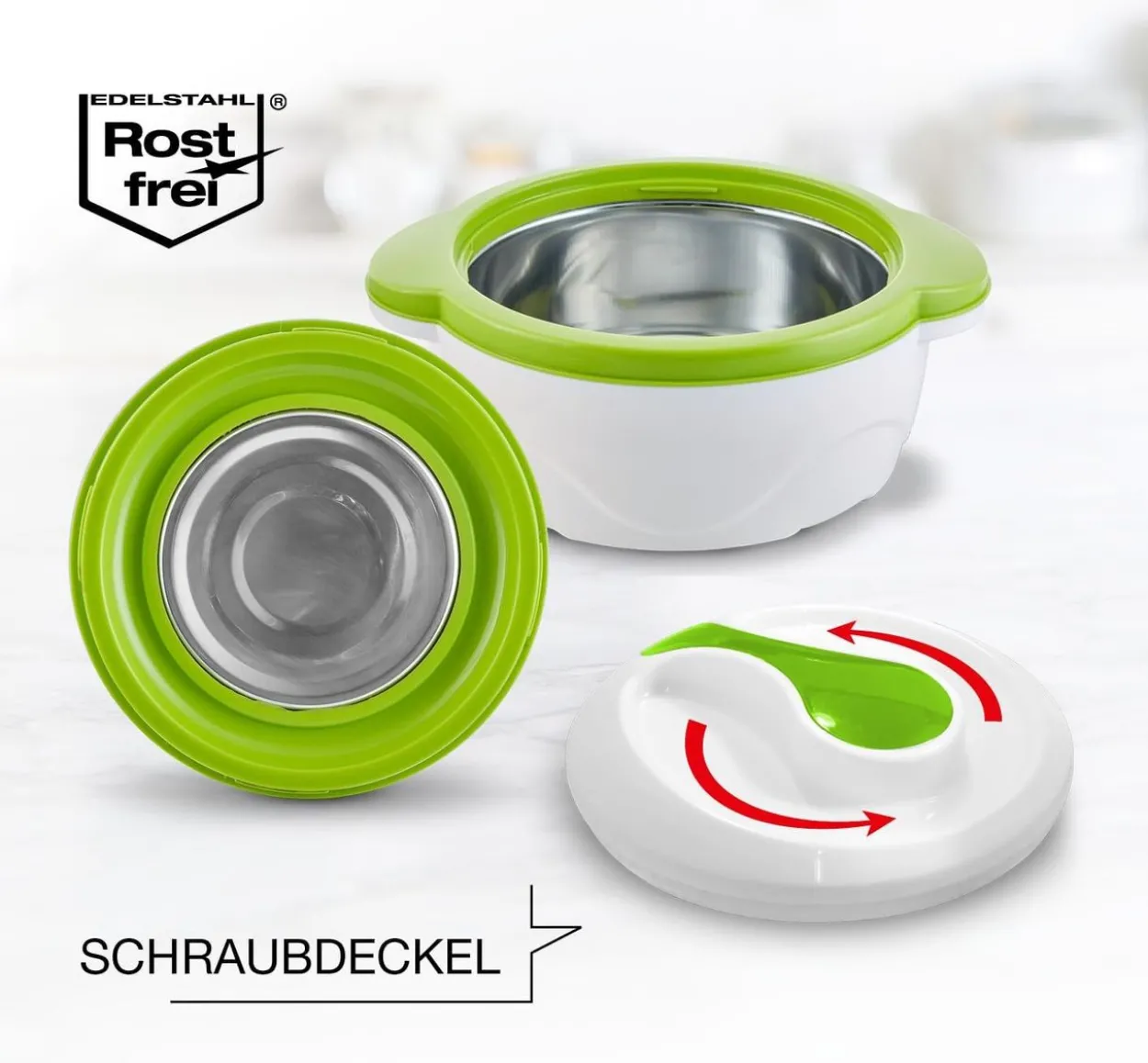 Thermoschüssel 3er Set Premium grün