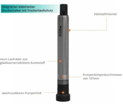 Tiefbrunnenpumpe mit Druckschalter GTT 900.1