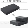 Tiertreppe Klappbar Schwarz L45 x B39 x H20 cm
