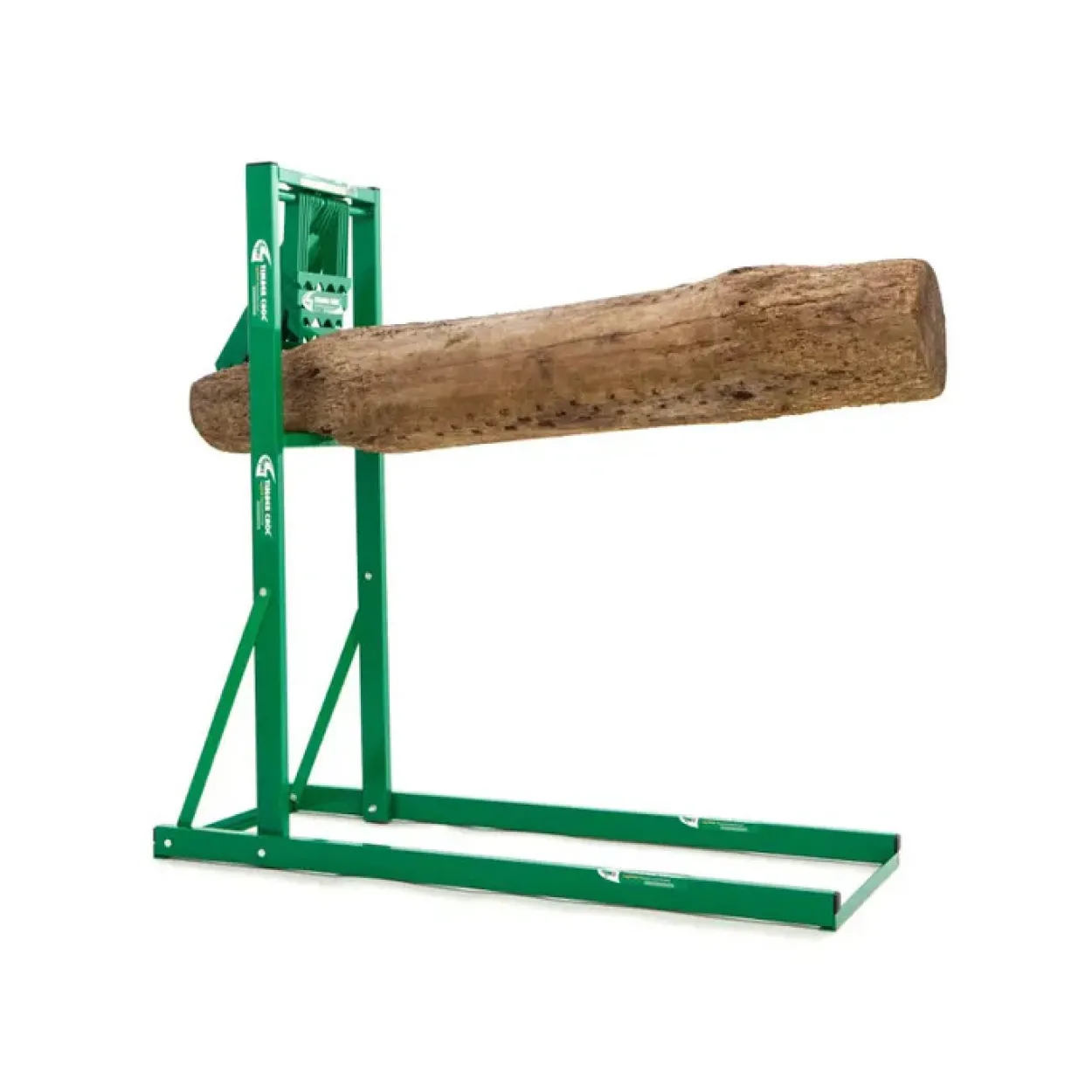 Timber Croc Sägebock mit Holzhalterung, grün