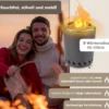 Tischkamin anthrazit für Pellets, rauchfrei