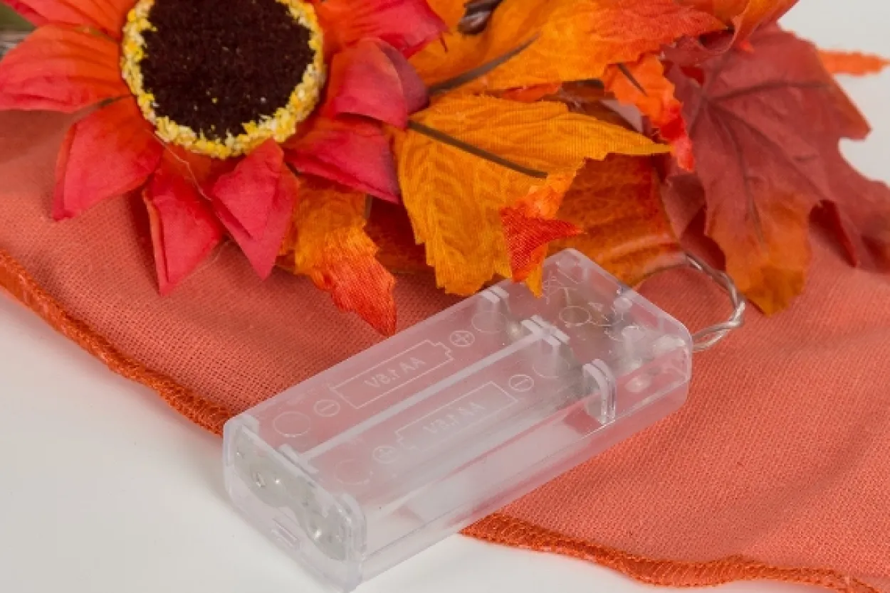 Tischläufer Herbst Blumen mit LED, aus Polyester