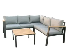 12tlg. Alu-Lounge LIROY grau/anthrazit