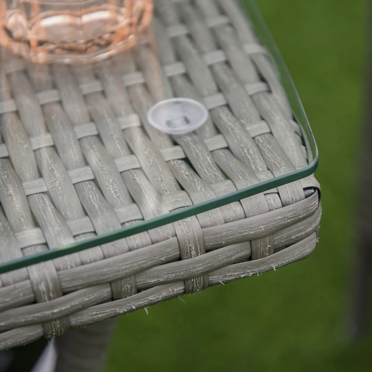 3-tlg. Balkonmöbel Set Sitzgruppe Rattan Gartenset Polyrattan Grau
