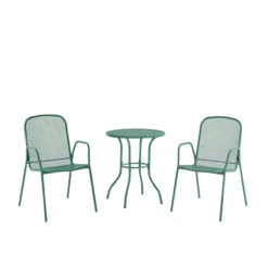 3tlg. Bistro-Set - Grün