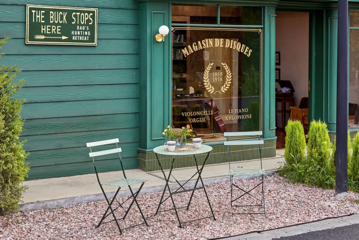 3tlg. Bistro-Set HGE48-GRN grün