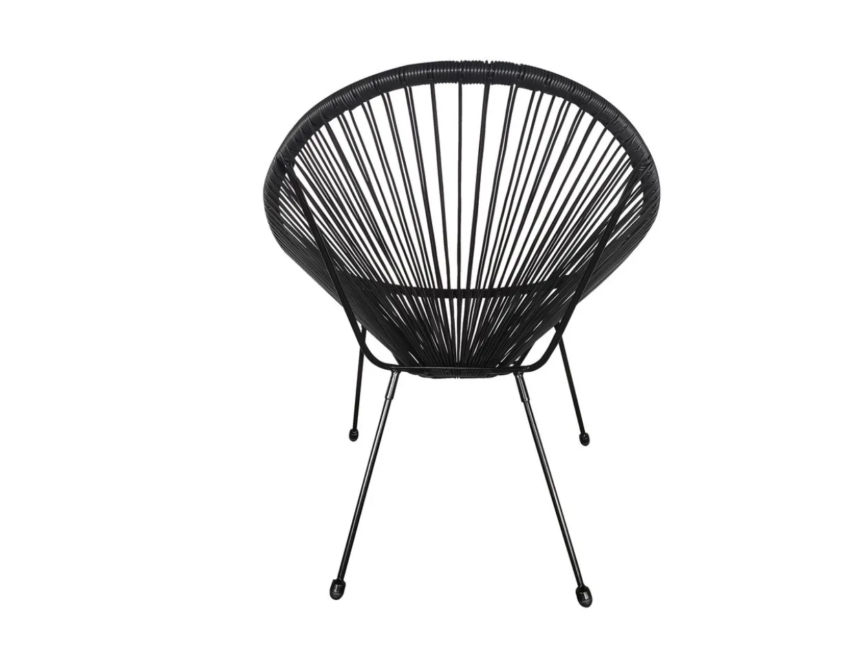 3tlg. Bistro-Set HGE53-SCH schwarz