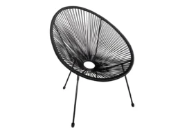 3tlg. Bistro-Set HGE53-SCH schwarz