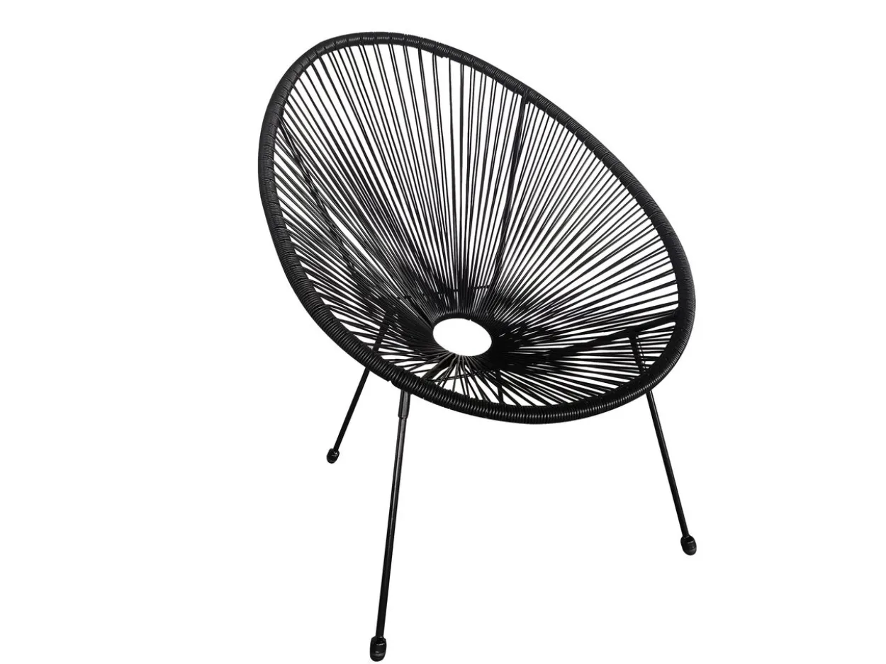 3tlg. Bistro-Set HGE53-SCH schwarz