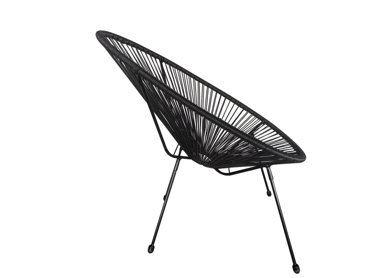3tlg. Bistro-Set HGE53-SCH schwarz