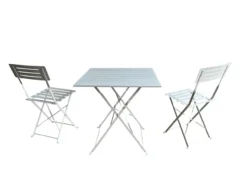 3tlg. Bistro Set HGE49-WEI weiß