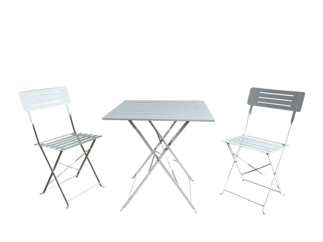 3tlg. Bistro Set HGE49-WEI weiß