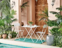 3tlg. Bistro Set HGE49-WEI weiß