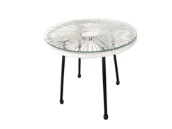 3tlg. Bistro-Set HGE53-WEI weiß