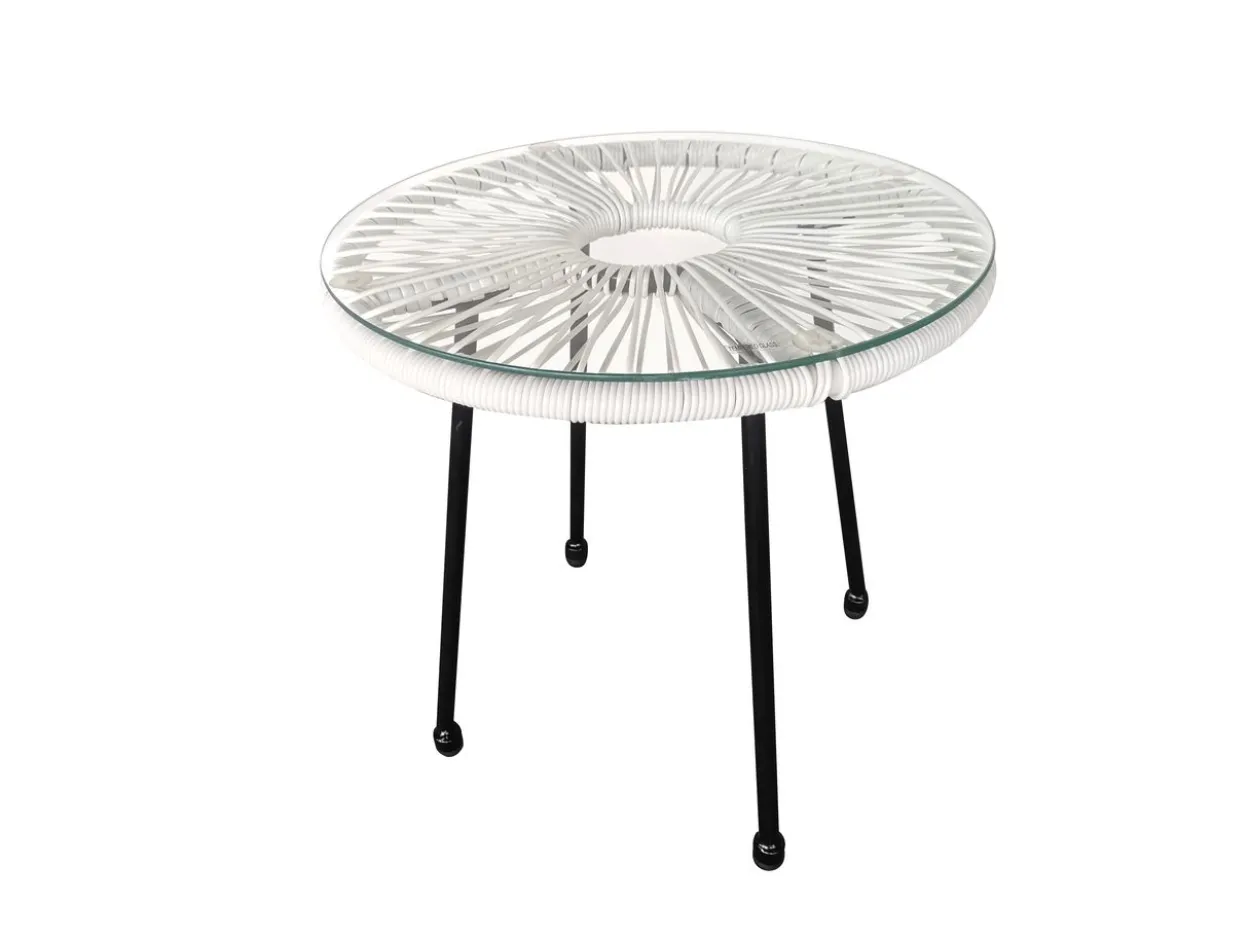 3tlg. Bistro-Set HGE53-WEI weiß