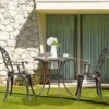 3tlg. Bistro-Set mit 2 Stühlen & Beistelltisch