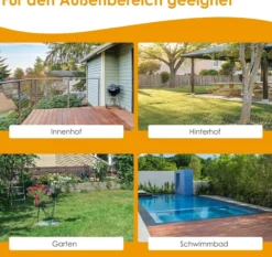 3tlg. Bistro-Set mit 2 Stühlen & Beistelltisch