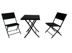 3 tlg. Bistro Set - schwarz