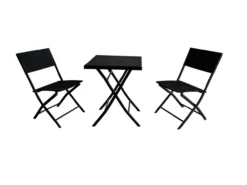 3 tlg. Bistro Set - schwarz