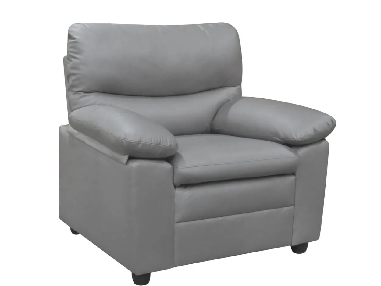 3tlg. Couchgarnitur gepolstert - Grau