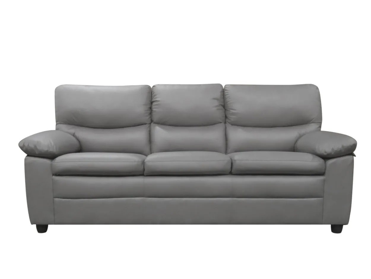 3tlg. Couchgarnitur gepolstert - Grau