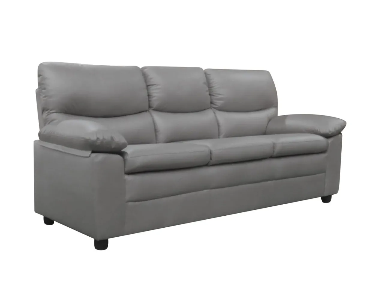 3tlg. Couchgarnitur gepolstert - Grau