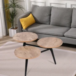 3tlg. Couchtisch, ca. 73 x 67 x 39 cm