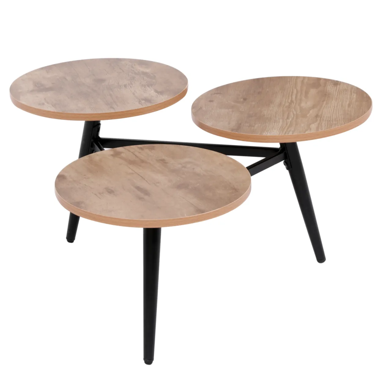 3tlg. Couchtisch, ca. 73 x 67 x 39 cm