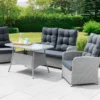 11tlg. Dining-Set - Grau-meliert