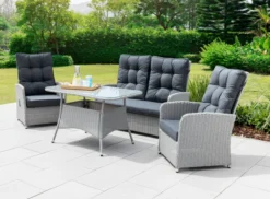 11tlg. Dining-Set - Grau-meliert