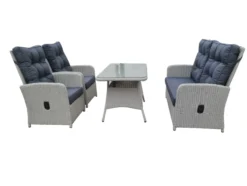 11tlg. Dining-Set - Grau-meliert