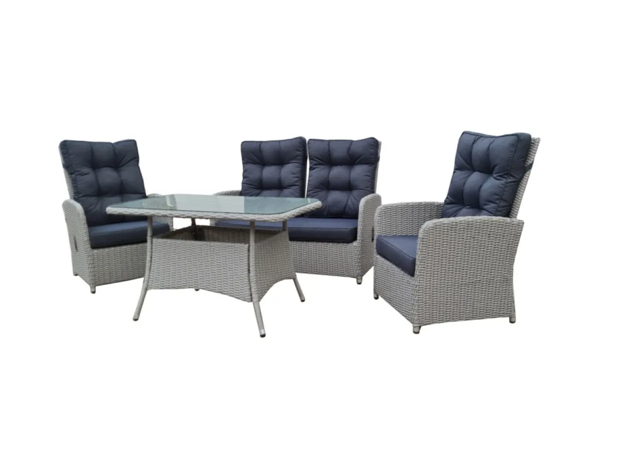 11tlg. Dining-Set - Grau-meliert