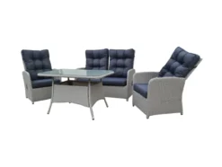 11tlg. Dining-Set - Grau-meliert