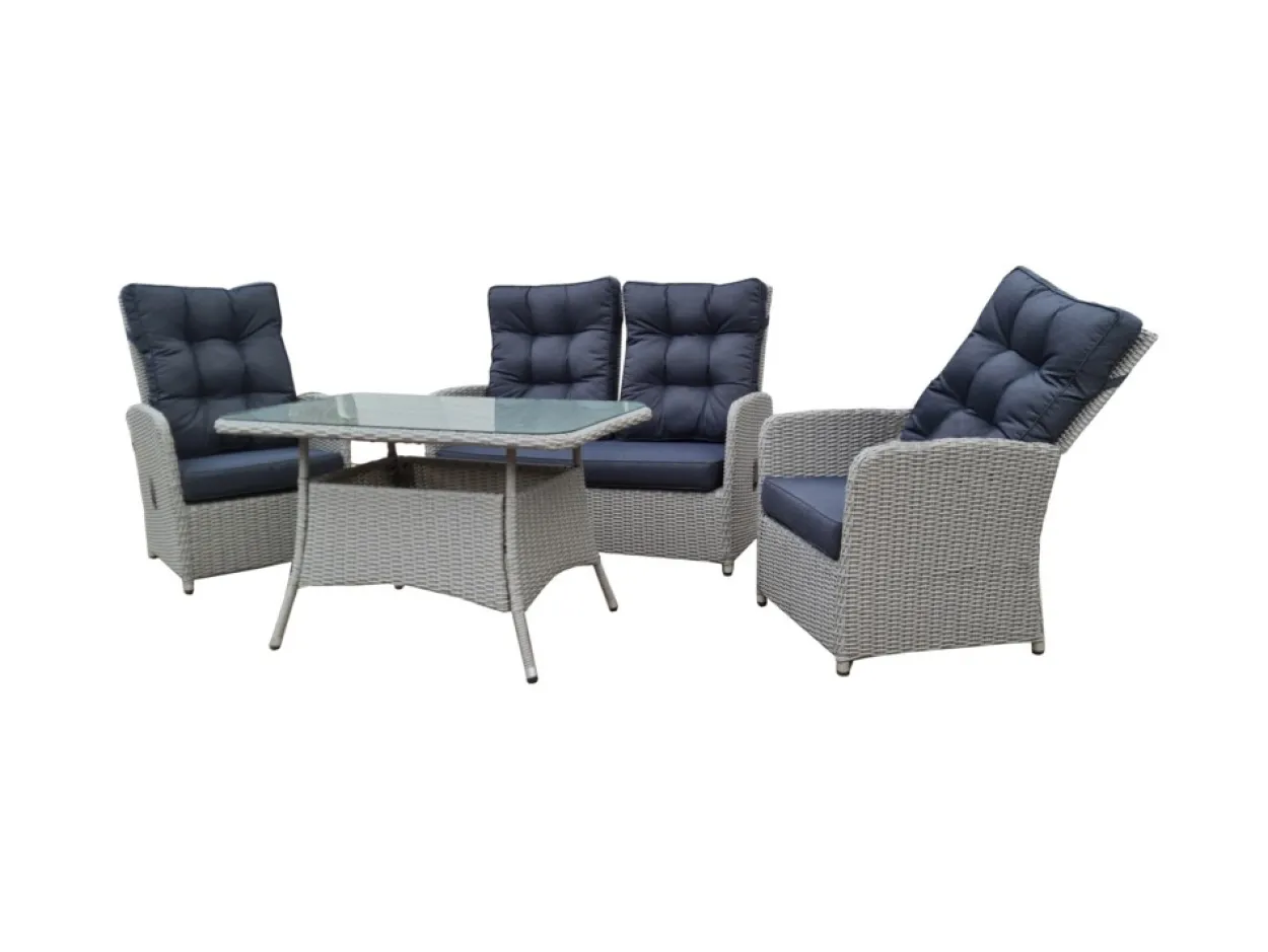 11tlg. Dining-Set - Grau-meliert