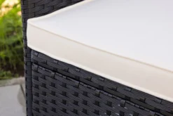 17tlg. Dining-Set VERA aus Polyrattan mit Glastisch inkl. Polsterauflagen