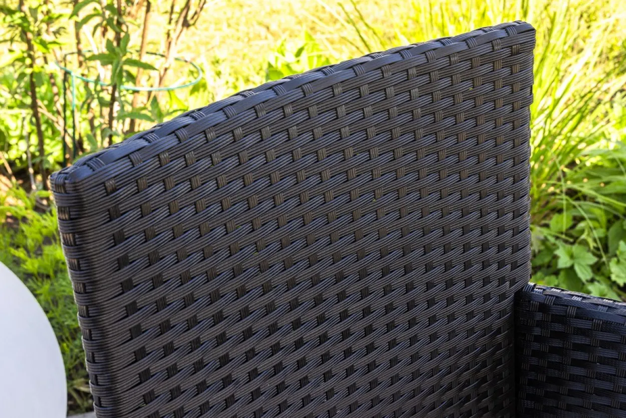17tlg. Dining-Set VERA aus Polyrattan mit Glastisch inkl. Polsterauflagen