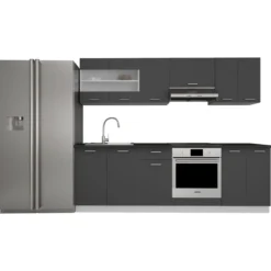 8-tlg Einbauküche Küchenzeile Küchenblock Komplettküche 240 cm Esilo