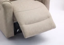 3tlg. Elektrisches Relaxsofa-Set - Hellbraun
