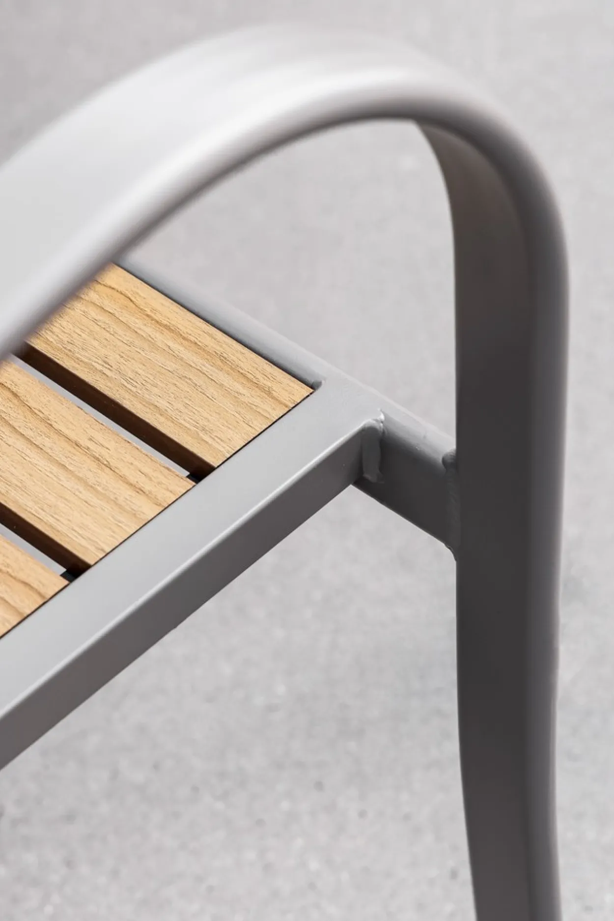 3tlg. Gartengarnitur aus Aluminium in Holzoptik