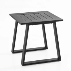 11tlg. Gartenlounge mit Tisch 2 Sessel & 2 Hocker aus Aluminium RIAD S - Anthrazit