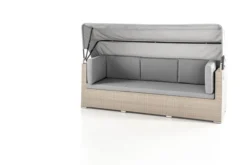 14tlg. Gartenlounge-Set mit Überdachung, modular - Grau