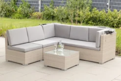 14tlg. Gartenlounge-Set mit Überdachung, modular - Grau
